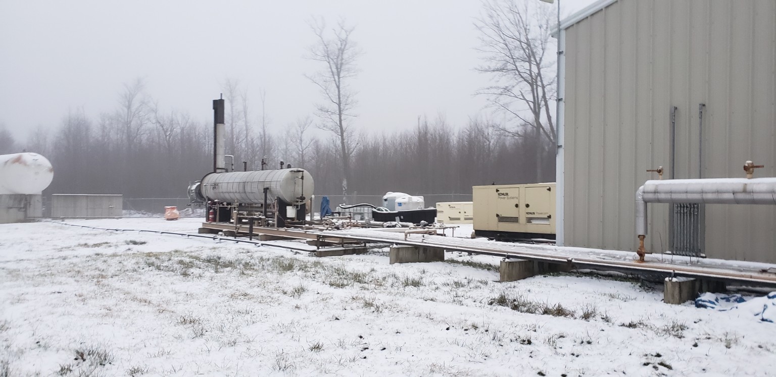 Outdoor process equipment in winter conditions