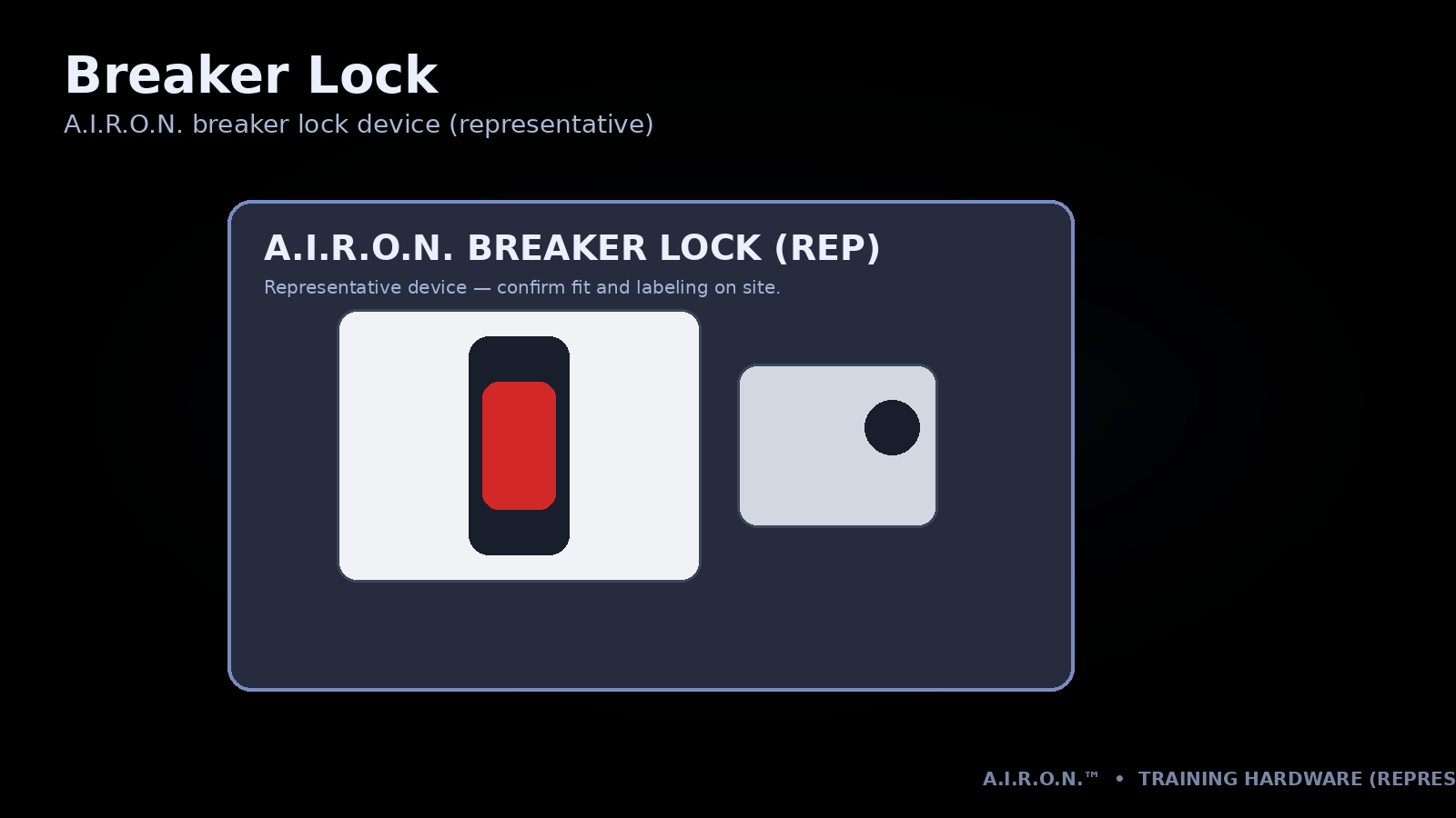 Representative breaker lock